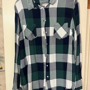 Merona Women’s Green Plaid Shirt